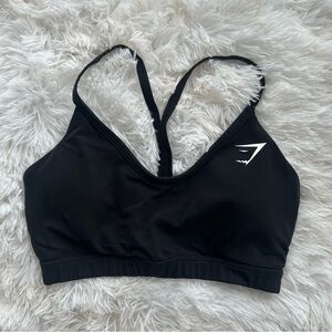 Gymshark V Neck Training Sports Bra -Black